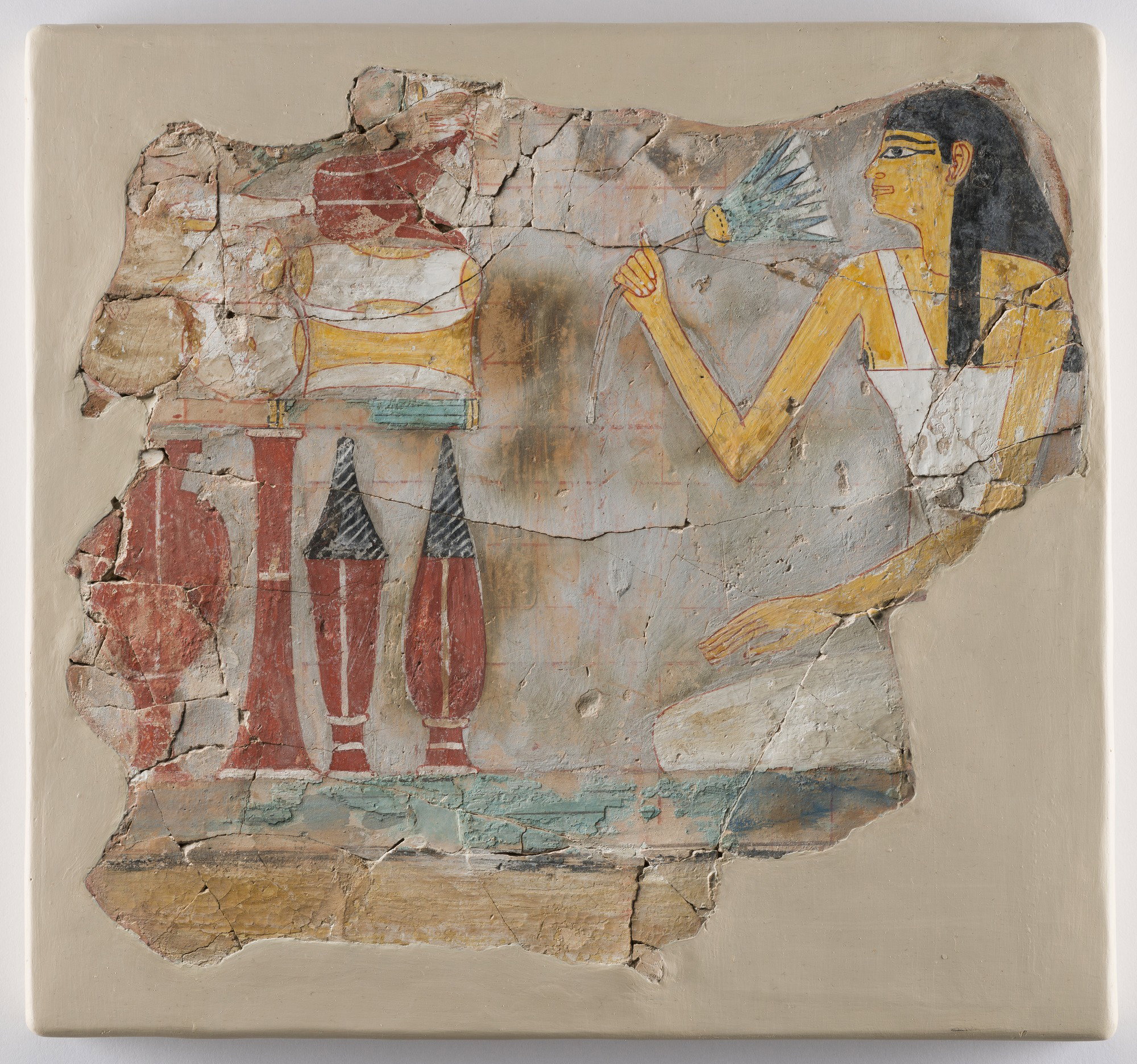 Tomb Painting of a Woman with Offerings