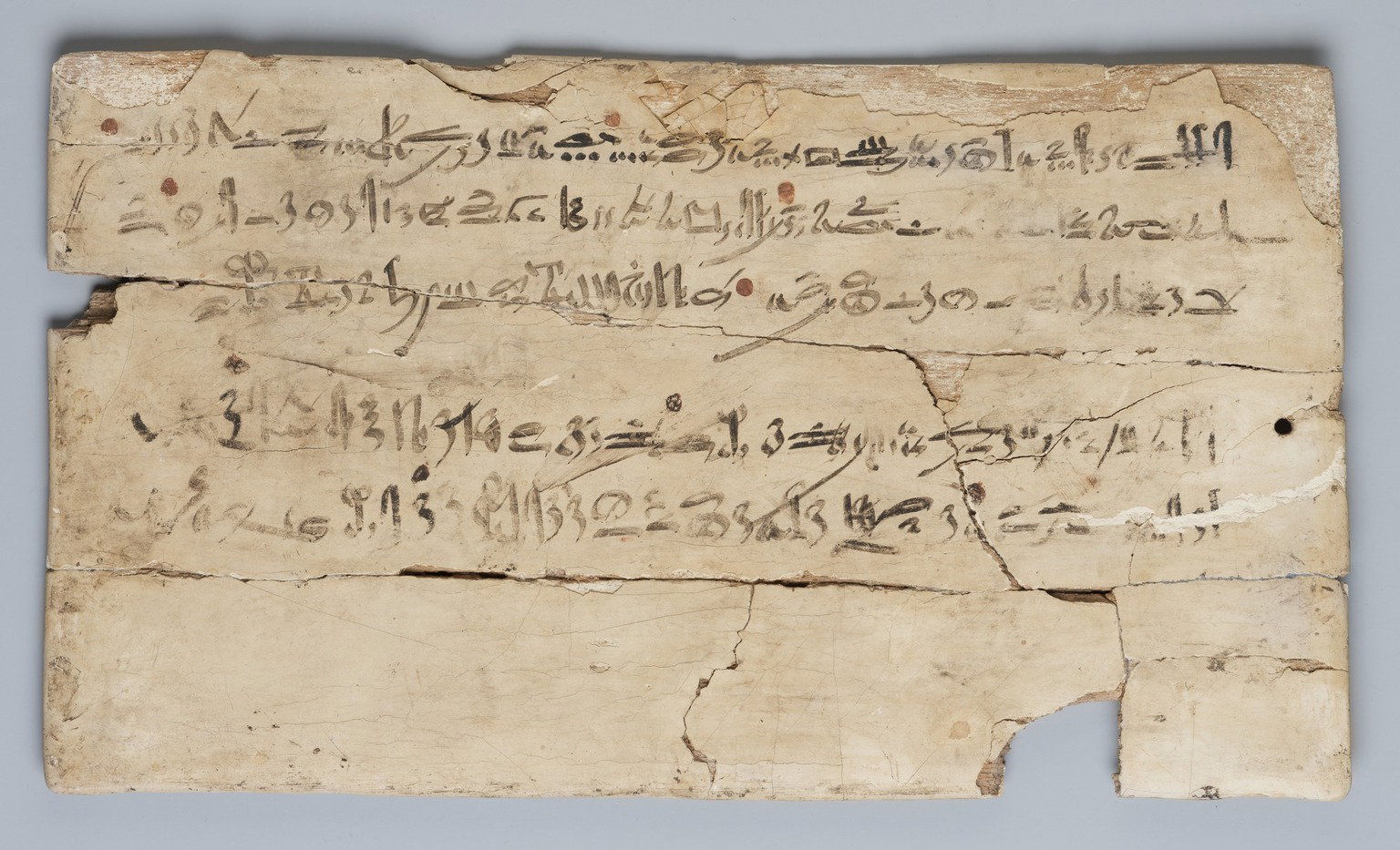 Scribe's Exercise Board with Hieratic Text