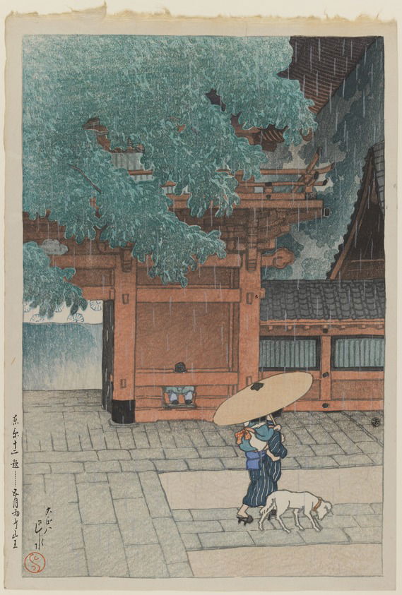 Early Summer Rain at the Sanno Shrine, from the series Twelve