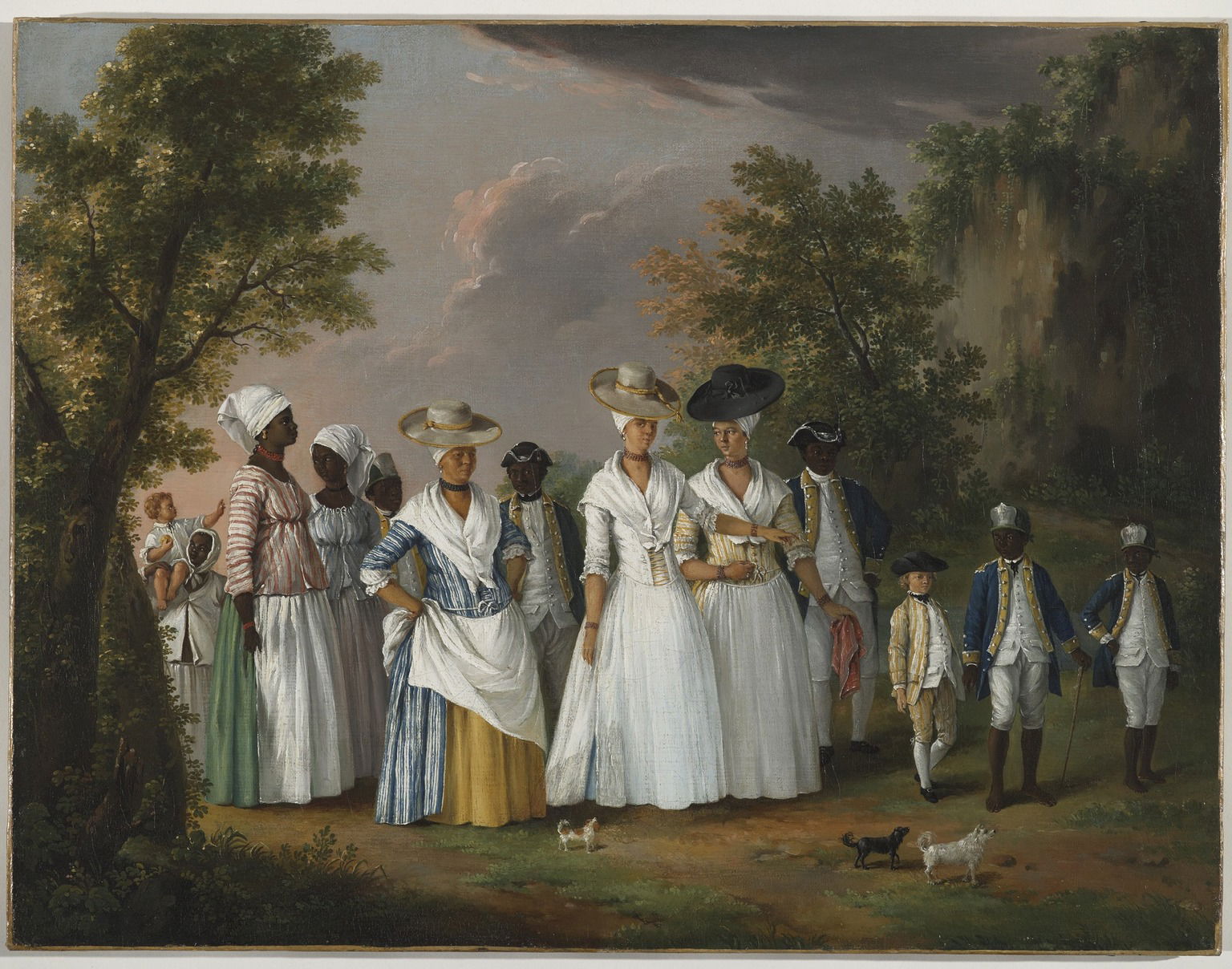 Free Women of Color with Their Children and Servants in a