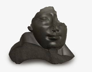 Face and Shoulder from an Anthropoid Sarcophagus