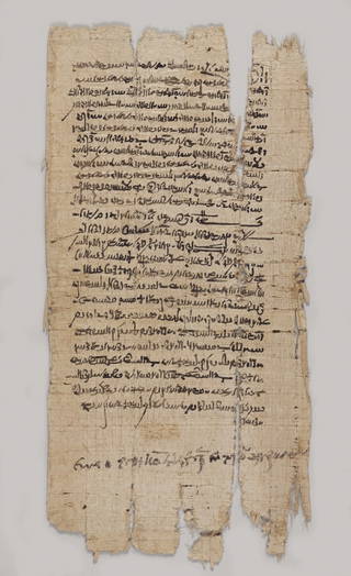 Papyrus Inscribed in Demotic and Greek