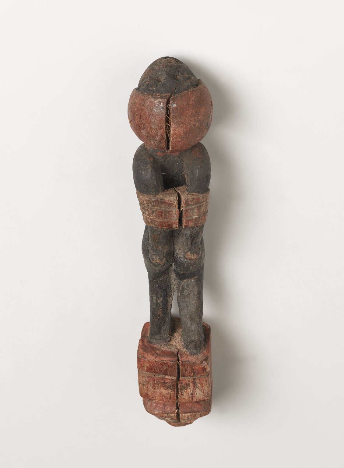 Handle of a Fly Whisk (?) in the Form of Bound Nubian