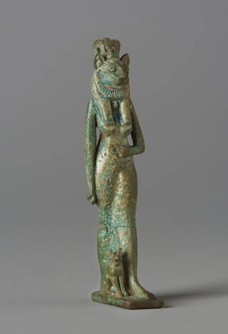 Amulet of a Lion-Headed Goddess with Cat