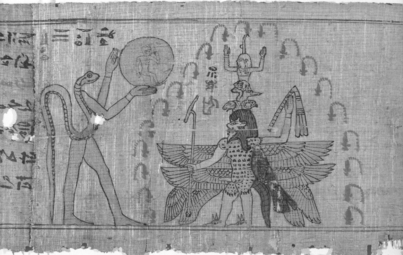 エジプトアート、パピルス Scene from a Magical Papyrus · Brooklyn Museum