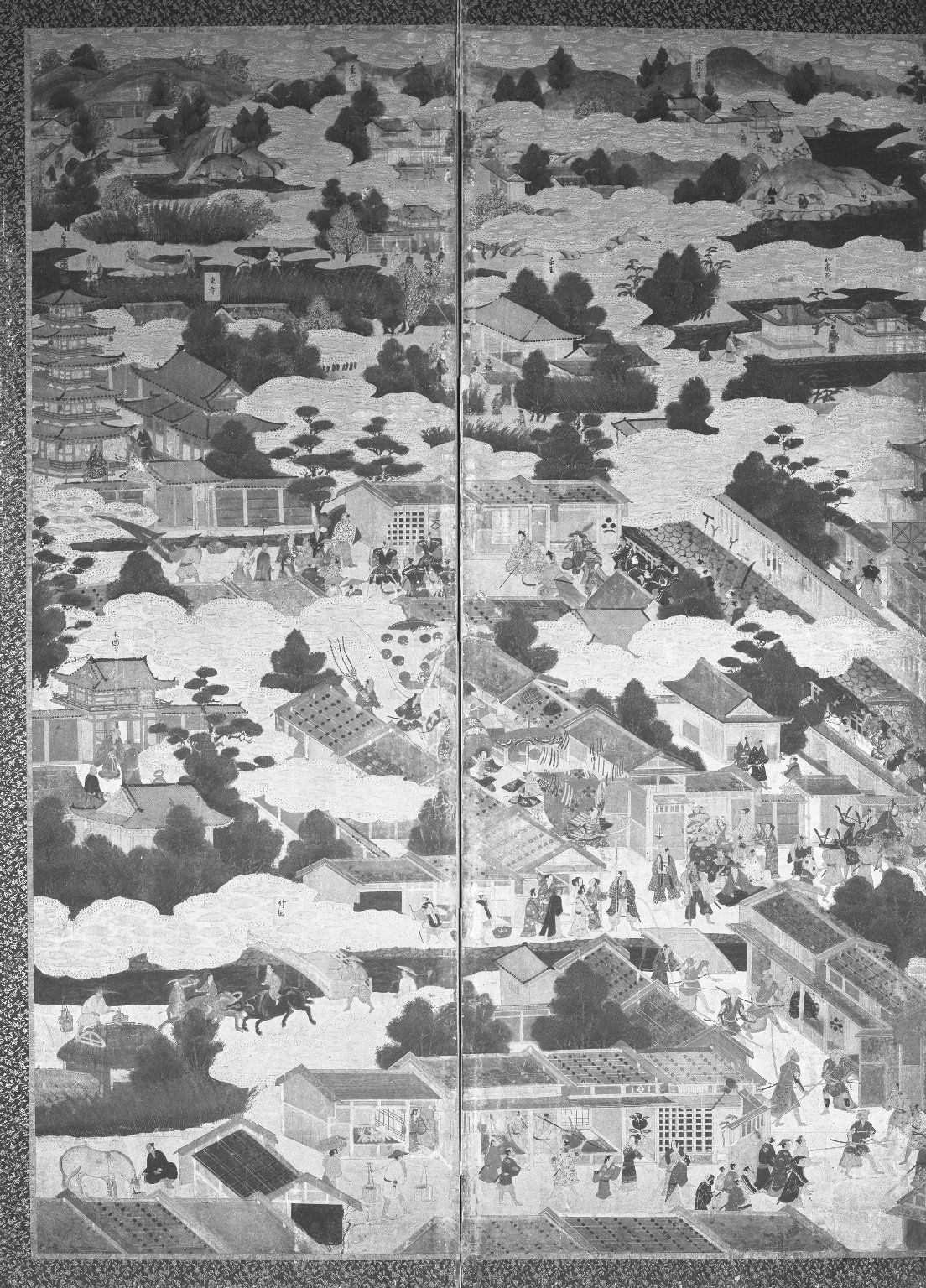 Views In and Around Kyoto (Rakuchu rakugai zu) · Brooklyn Museum