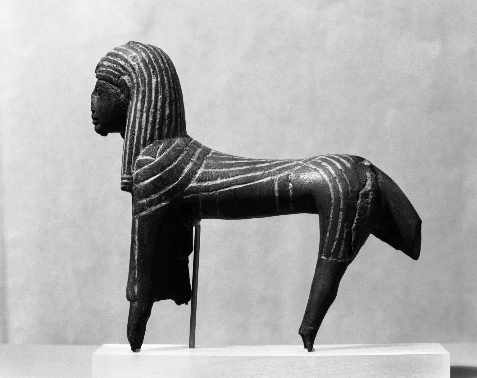 King as Winged Sphinx · Brooklyn Museum