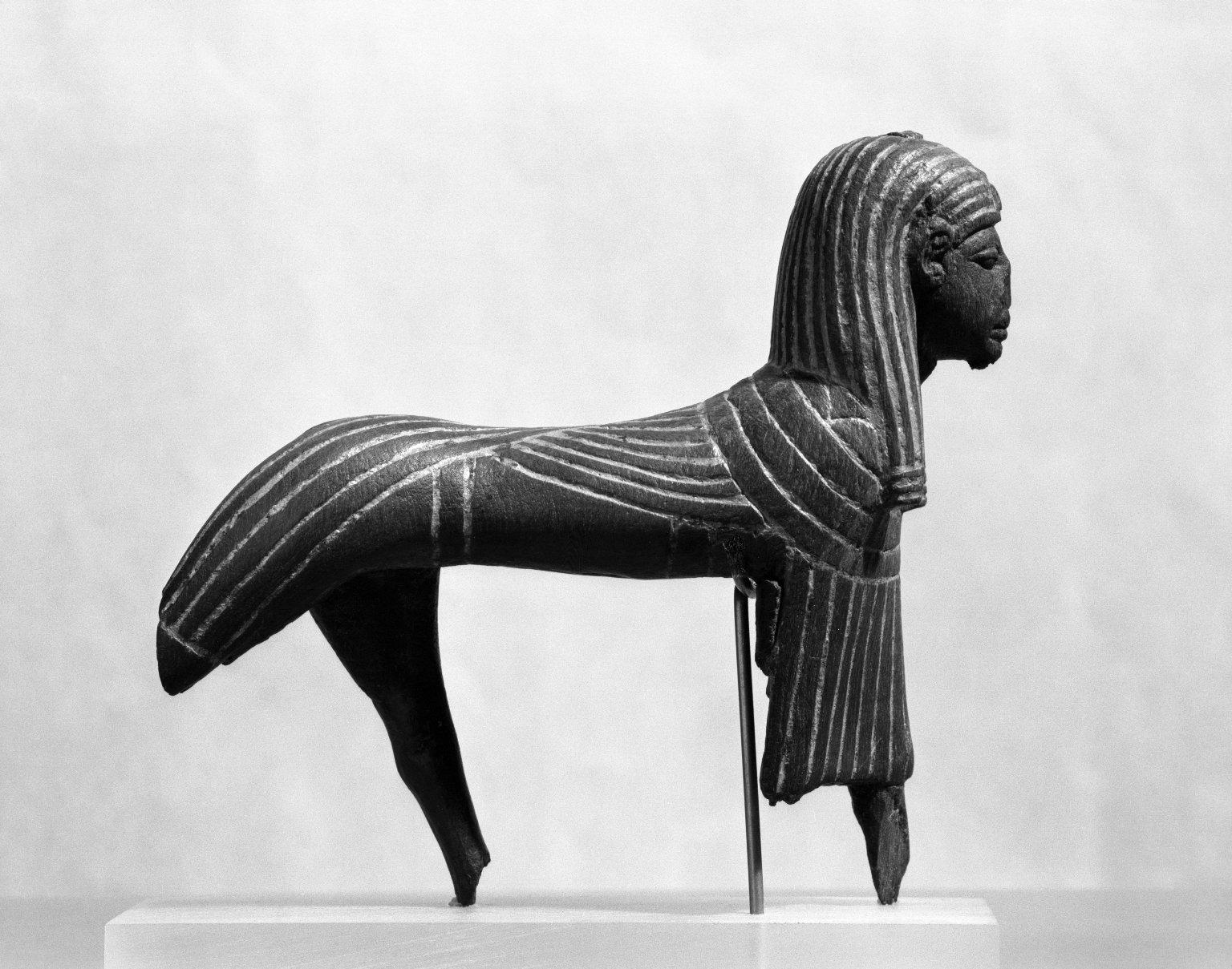 King as Winged Sphinx · Brooklyn Museum