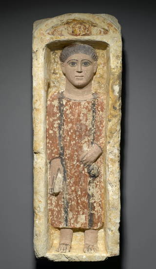 Funerary Stela with Boy Standing in a Niche