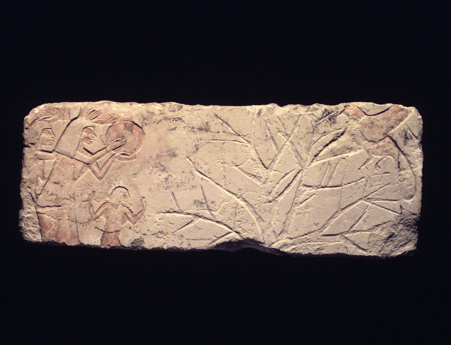 Relief of People Driving off Birds