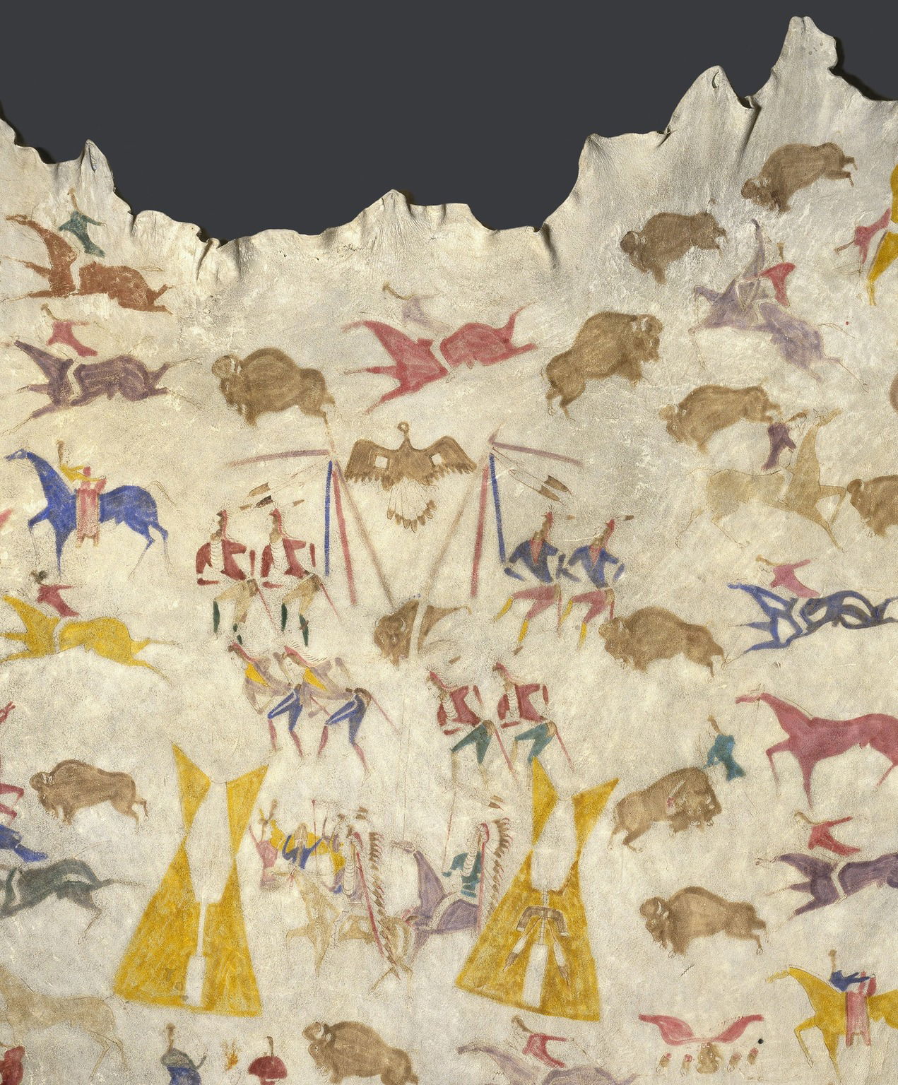 Painted Elk Hide · Brooklyn Museum