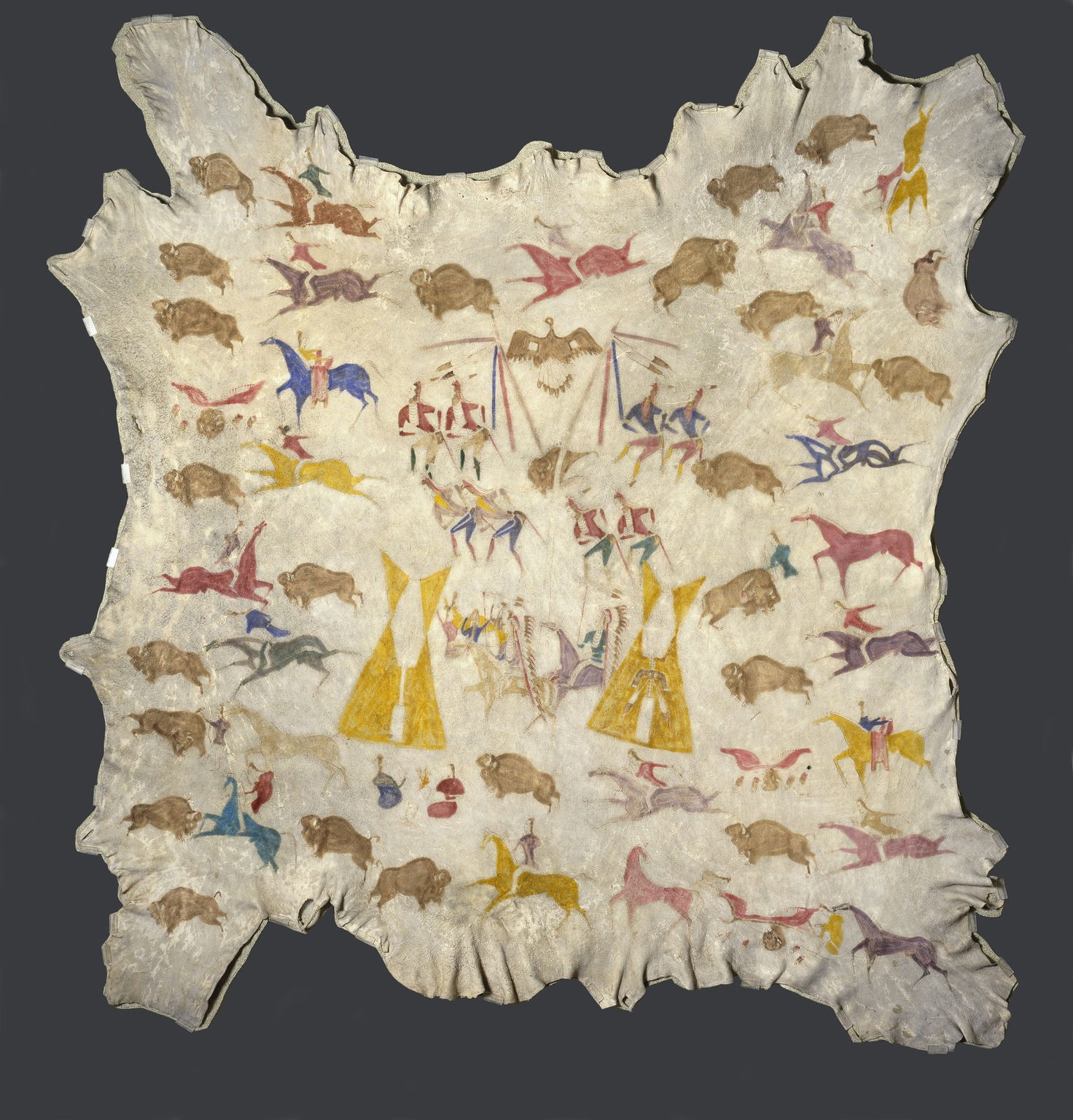Painted Elk Hide · Brooklyn Museum
