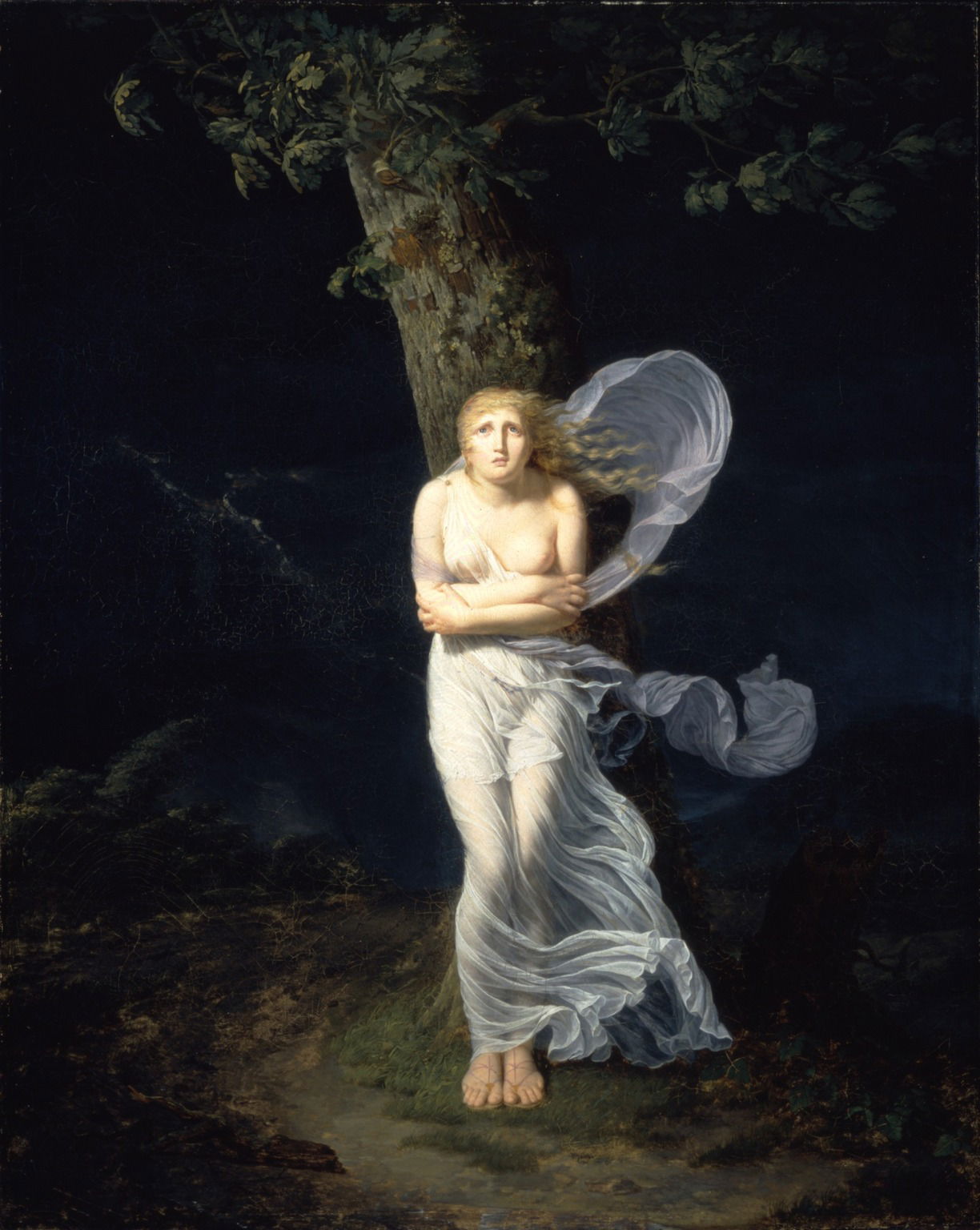 ルノワール、「JEUNE FEMME SE PROMENANT」 Young Woman Overtaken by a Storm (Une Jeune Femme s'étant