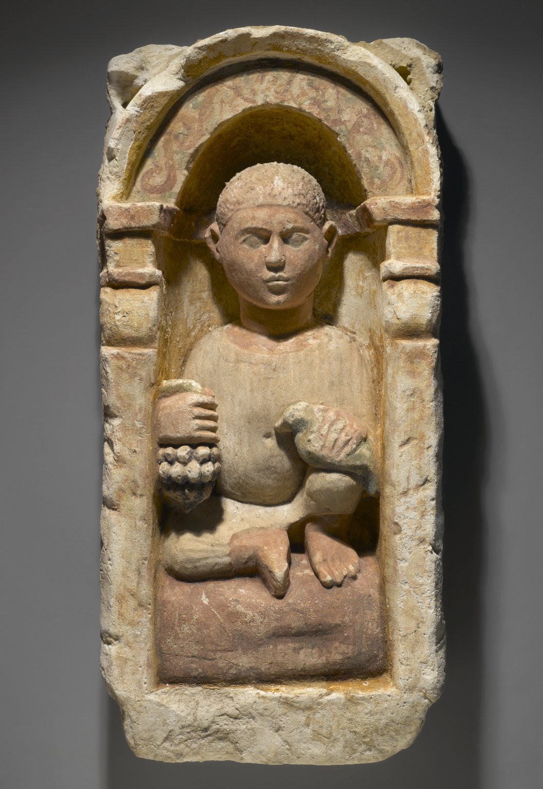 Funerary Stela with Boy Seated in a Niche