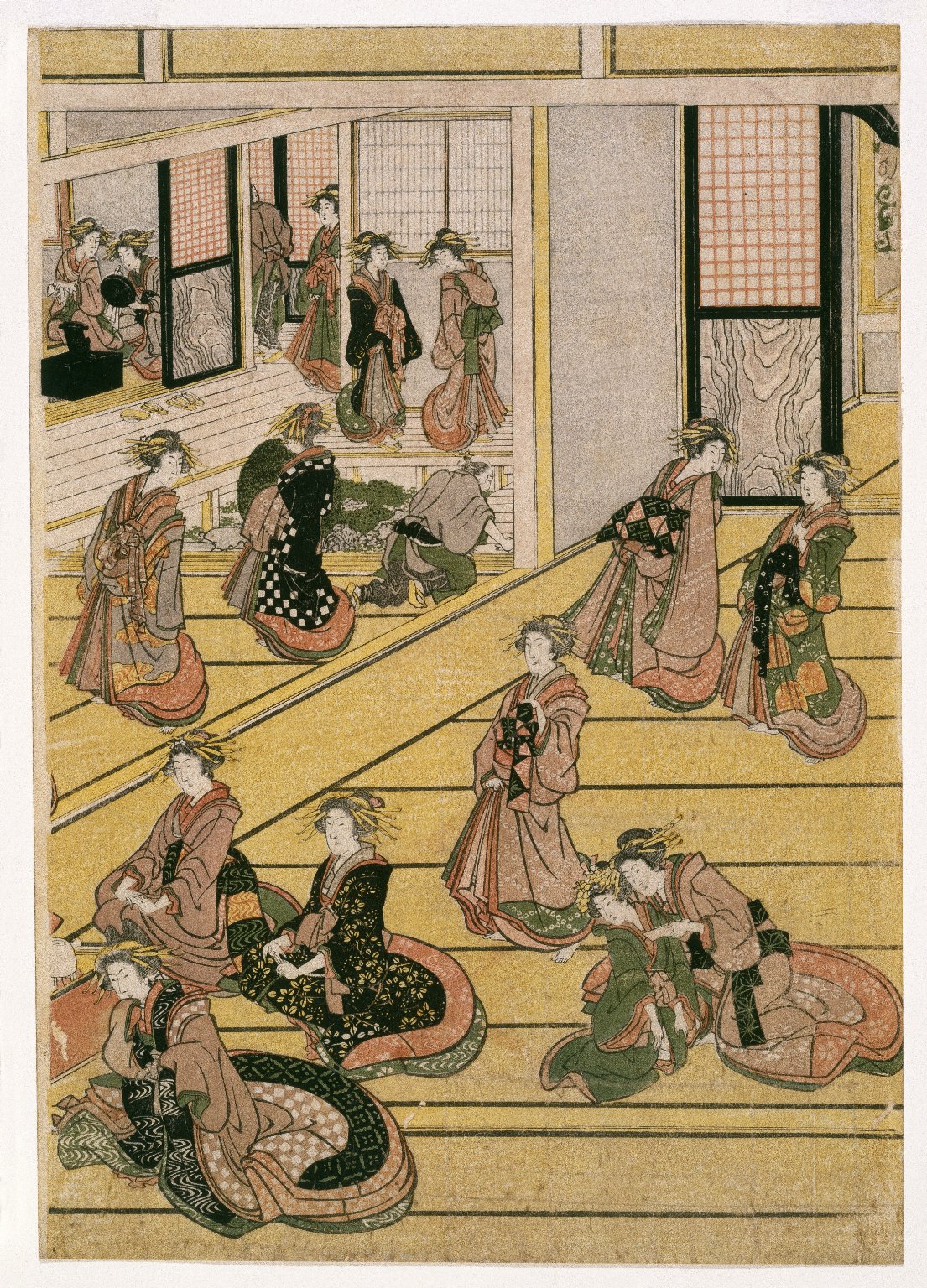 New Year's Day at the Ogiya Brothel, Yoshiwara · Brooklyn Museum