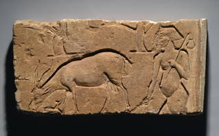 Relief Representation of Goatherd with Goat and Trees