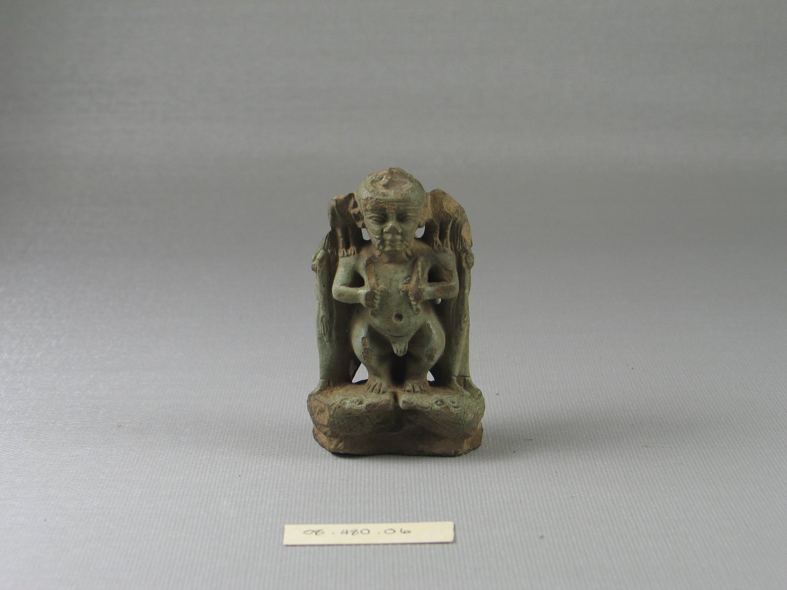 Pataikos Flanked by Goddesses Amulet