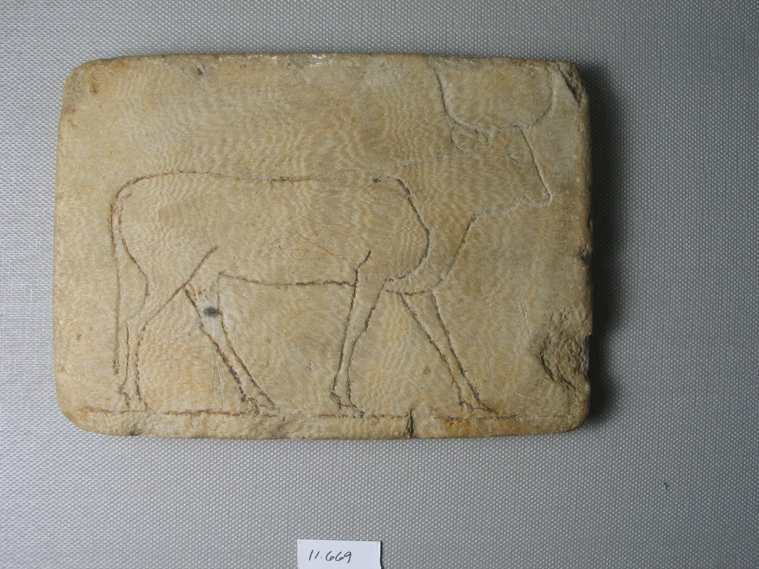 Oblong Plaque with Figure of a Cow