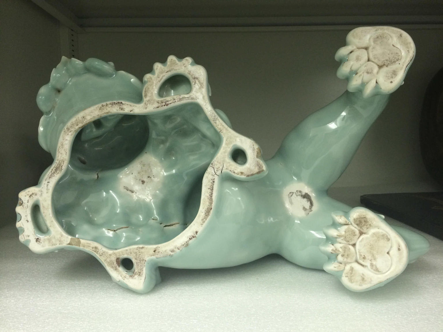 Celadon Karashishi (Chinese lion-dog) · Brooklyn Museum