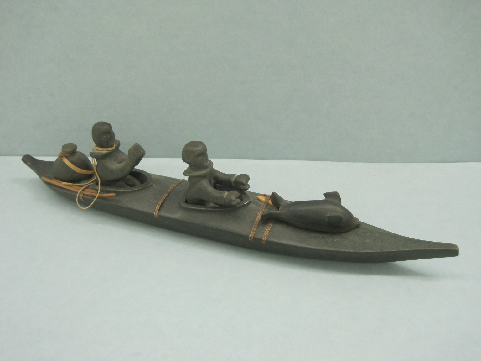 Kayak with Buoy, Two Figures, and a Seal · Brooklyn Museum