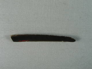 Slender Dark Brown Flint with Two Worked Edges