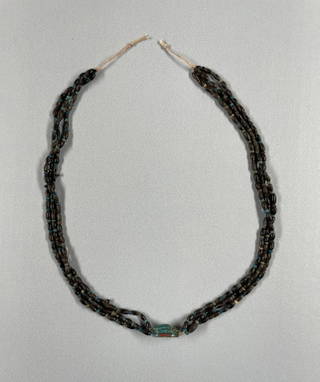 Three Strand Necklace with Scarab