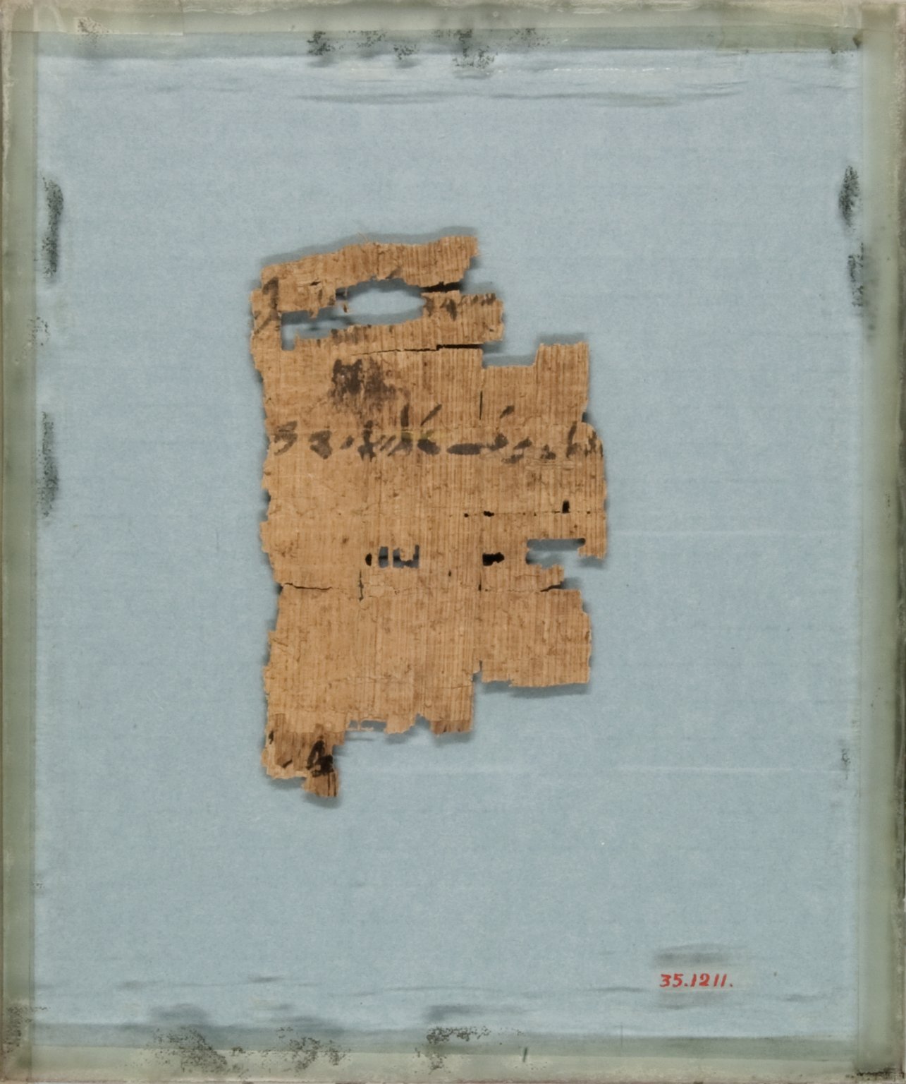 Papyrus Fragment Inscribed in Demotic