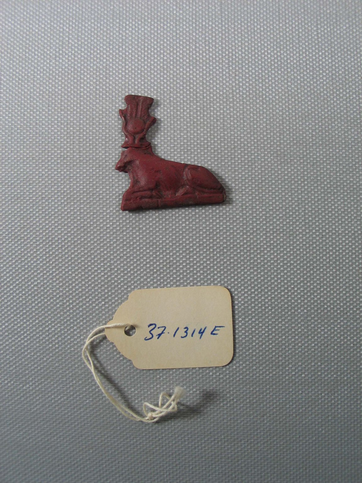 Inlay in Form of Recumbent Cow
