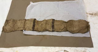 Rectangular Textile with Decorative Strips