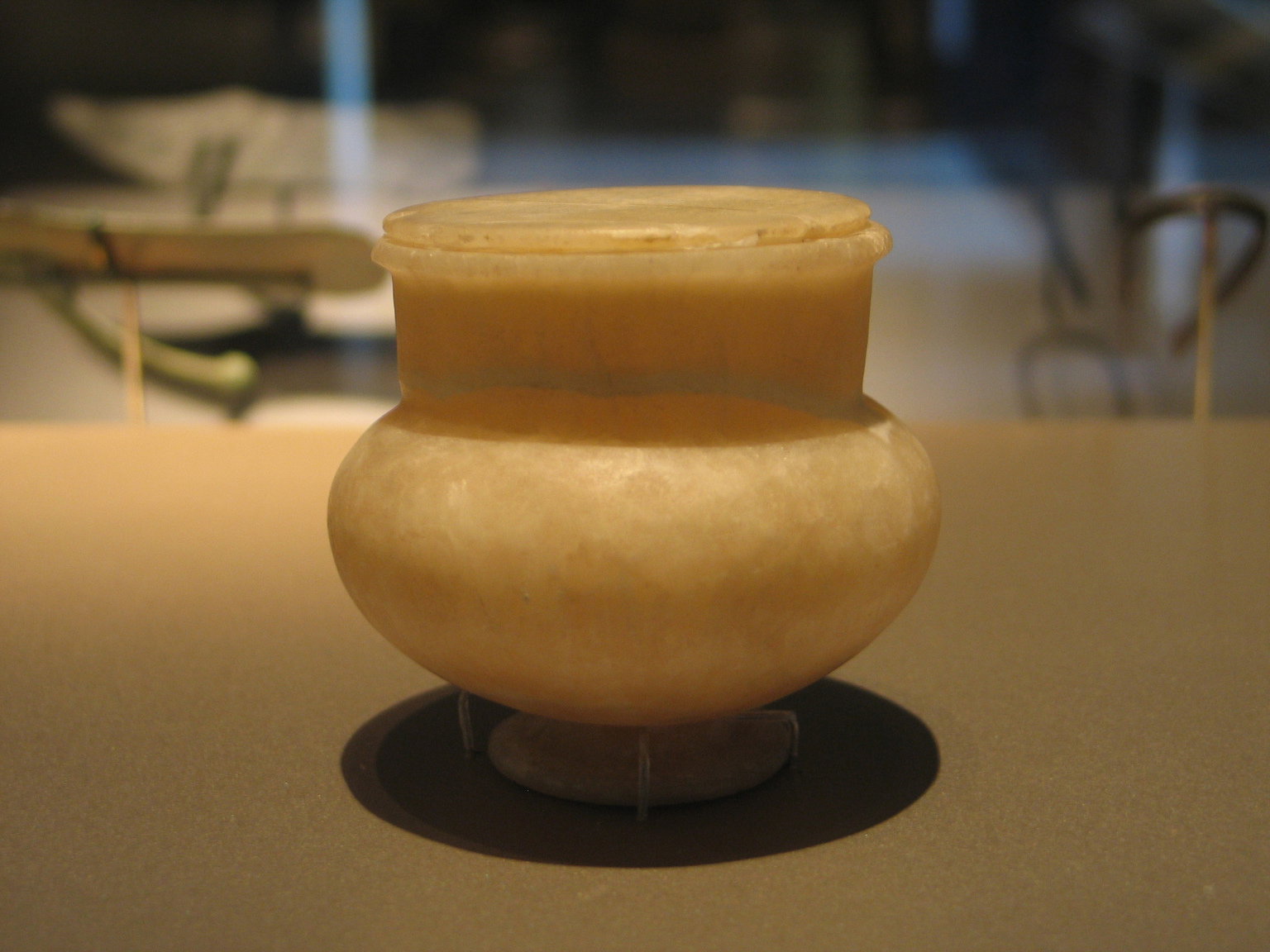 Footed Kohl Pot with Lid