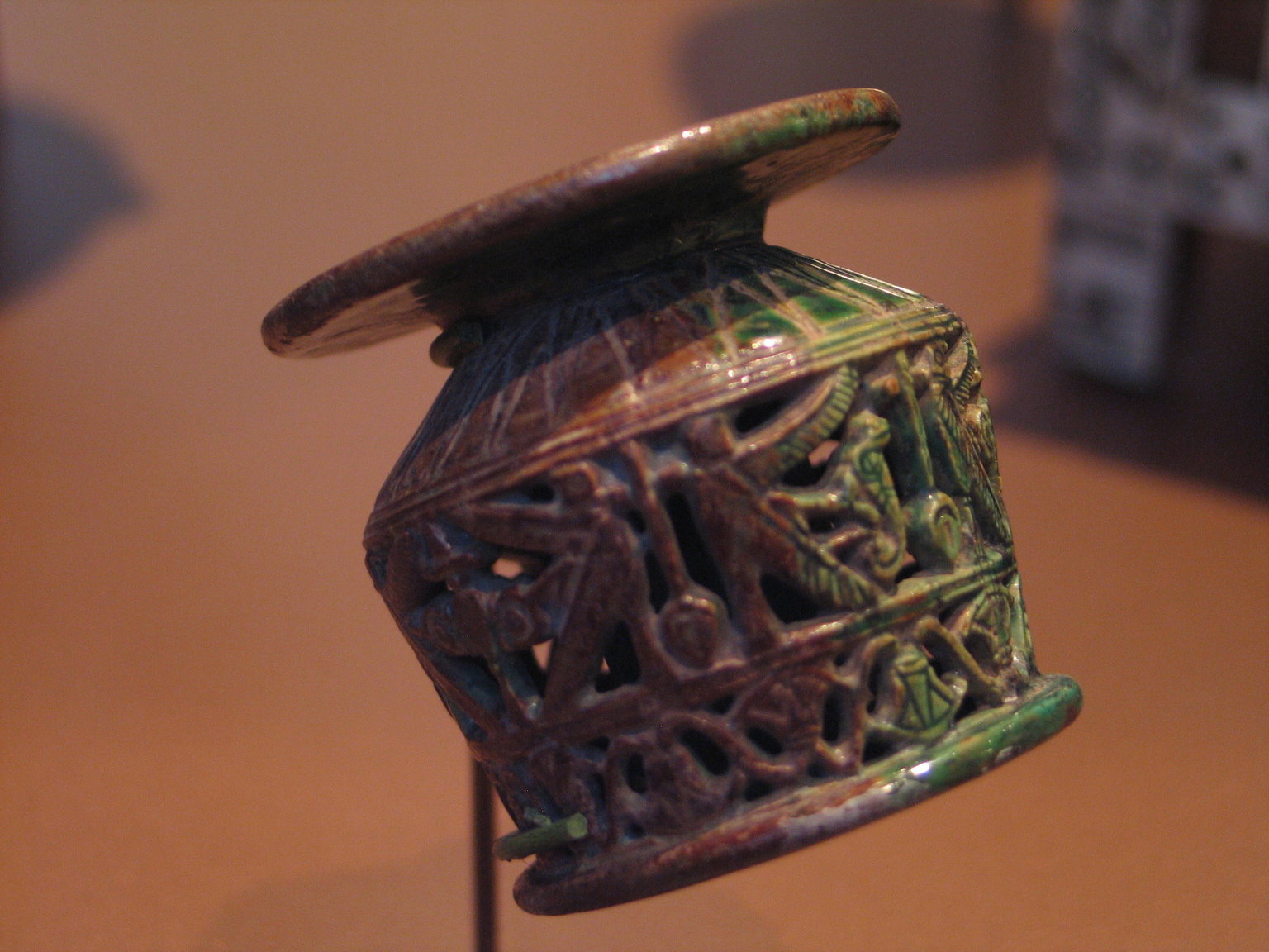 Kohl Pot with Openwork Decoration