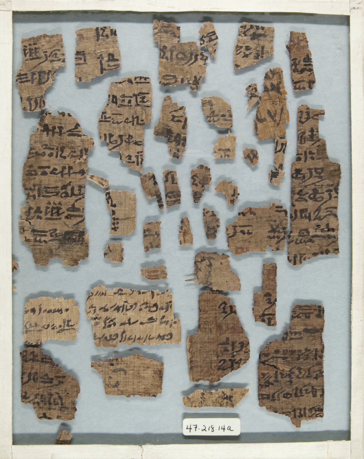 Papyrus Fragments Inscribed In Demotic