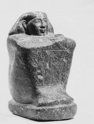 Temple Block Statue of a Man Connected to the Estate of a God's Wife of Amun