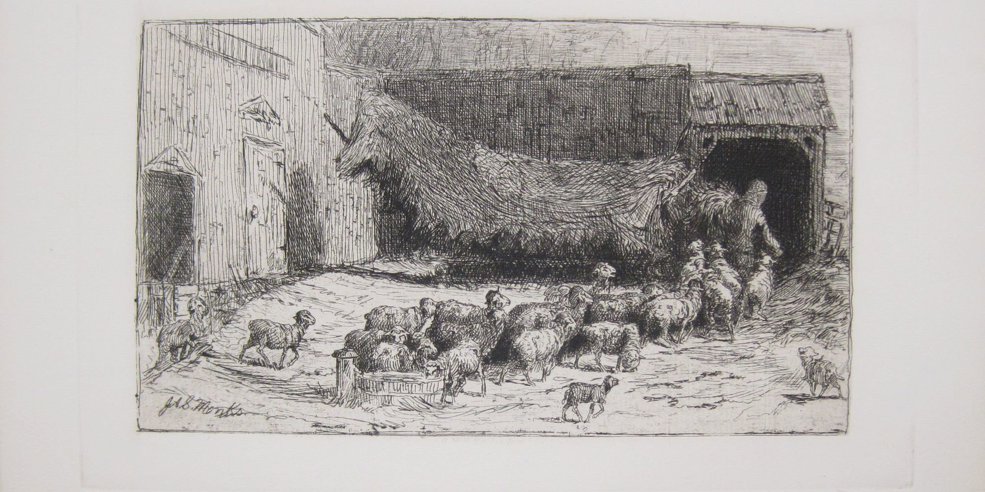 Untitled (Barnyard Scene with Sheep) · Brooklyn Museum