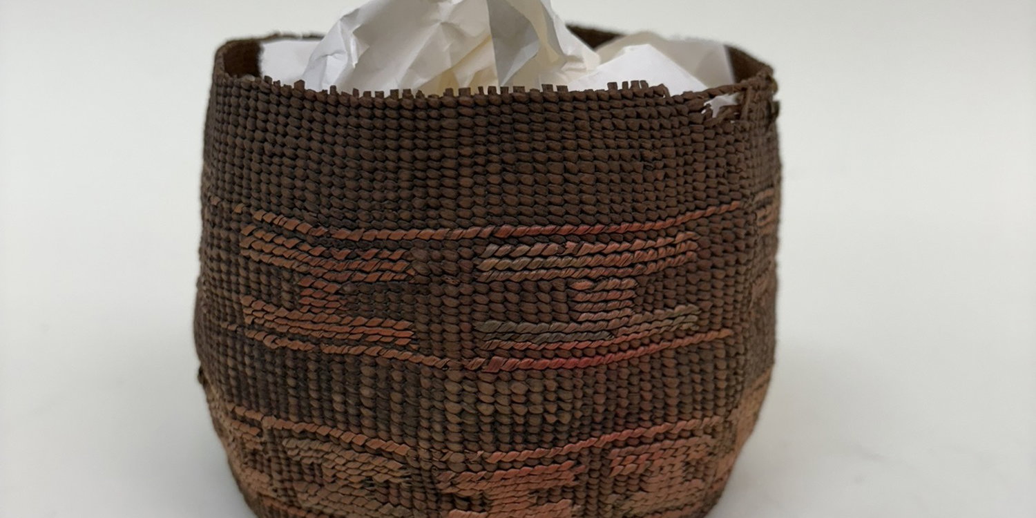 Twined Trinket Basket with False Embroidery · Brooklyn Museum