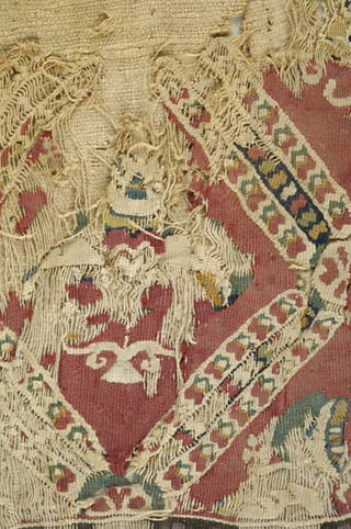3 Fragments with Figural and Botanical Decorations